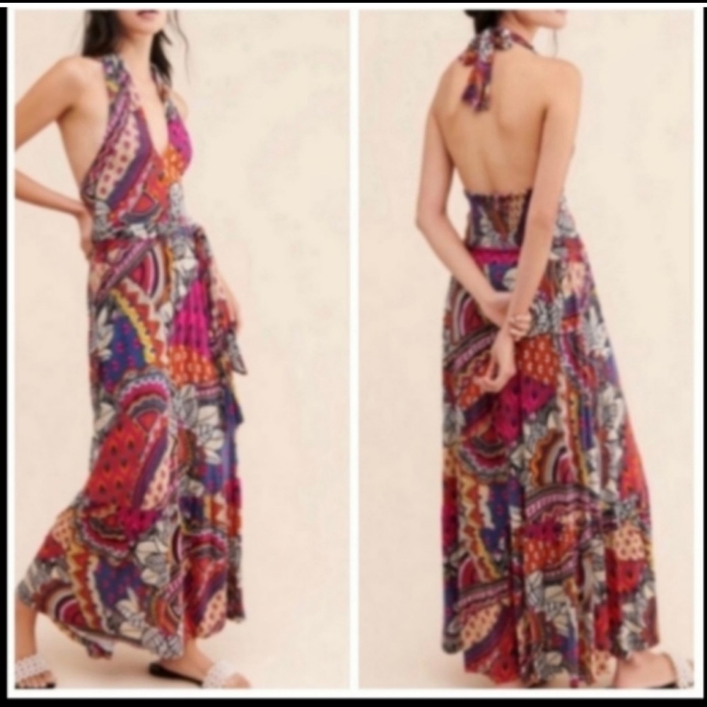 Anthropologie Maeve Cynthia Maxi Dress Sz L  NWT